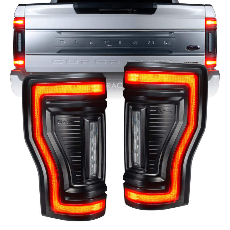 ORACLE Lighting 17-22 Ford F-250/350 (Black Series) Flush Mount LED Tail Lights 5896-504-T 5896-504-T Photo - Primary