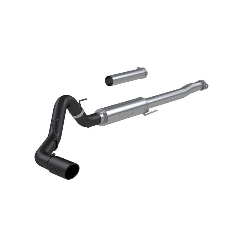 MBRP 2021+ Ford F150 2.7L/3.5L/5.0L 4in Black-Coated AL Steel Cat-Back - RACE VERSION S5209BLK S5209BLK Photo - Primary