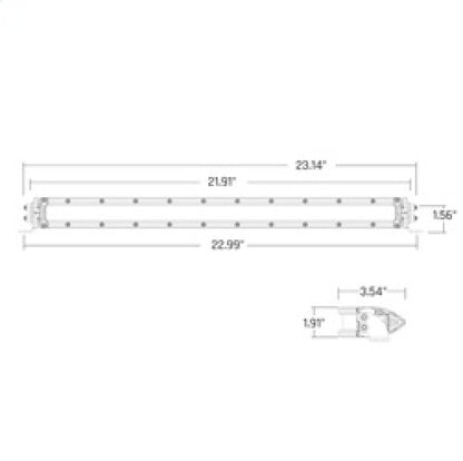 Rigid Industries 20in SR-Series Dual Function SAE High Beam Driving Light 920414 Line Art