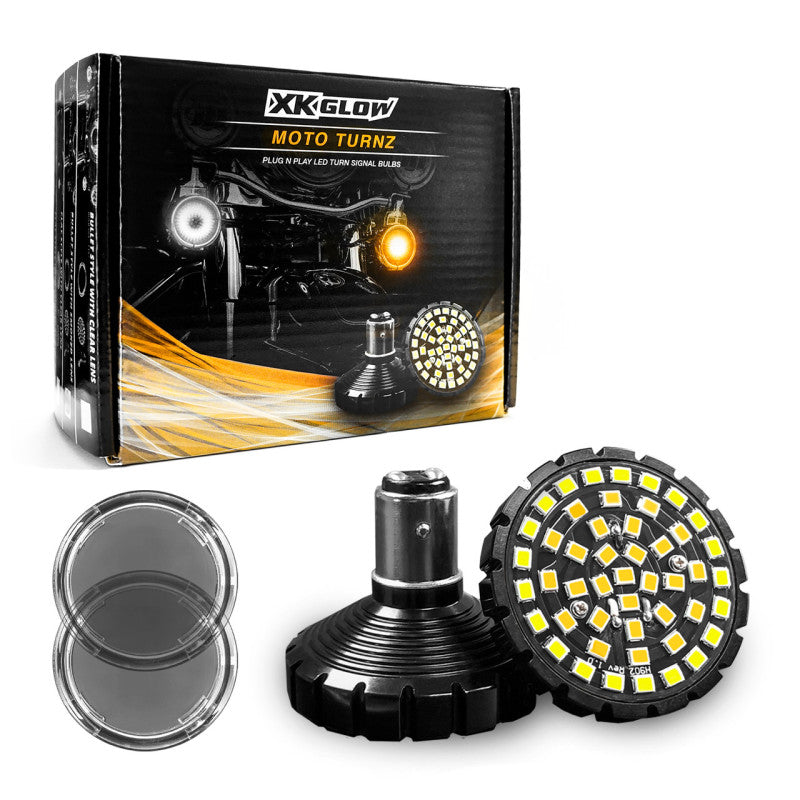 XKGLOW XK Glow Motorcycle Front LED Turn Signal Kit - Flat Style Smoked Lenses XK1157F-WA-S XK1157F-WA-S User 1