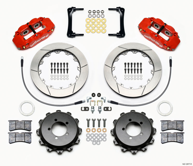Wilwood FNSL4R Rear Kit, 12.88", Red, 2008-2012 Subaru 140-12877-R Photo - Primary