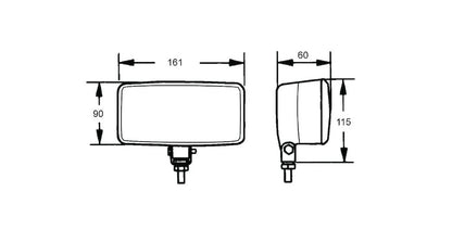 Hella Headlamp ZFH 0/180GR SW MK MGS12 GN 1FB 005860691 005860691 Technical Drawing