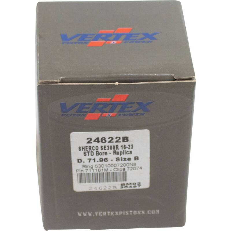 Vertex Pistons Vertex Piston 16-24 Sherco SE-R 300 300cc Cast Replica Piston Kit 24622B 24622B Photo - Primary