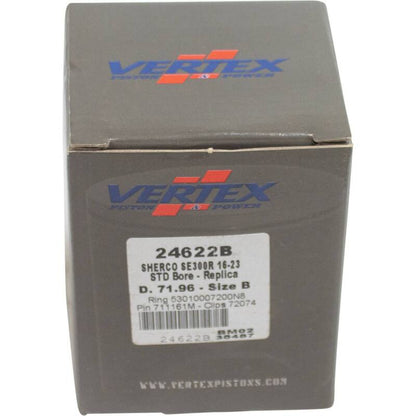 Vertex Pistons Vertex Piston 16-24 Sherco SE-R 300 300cc Cast Replica Piston Kit 24622B 24622B Photo - Primary