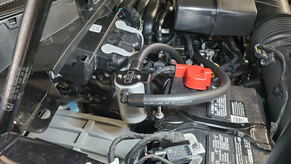 J&L 23-24 Ford F-250/F-350 7.3L Oil Separator 3.0 Passenger Side - Clear Anodized 3094P-C 3094P-C Photo - Mounted