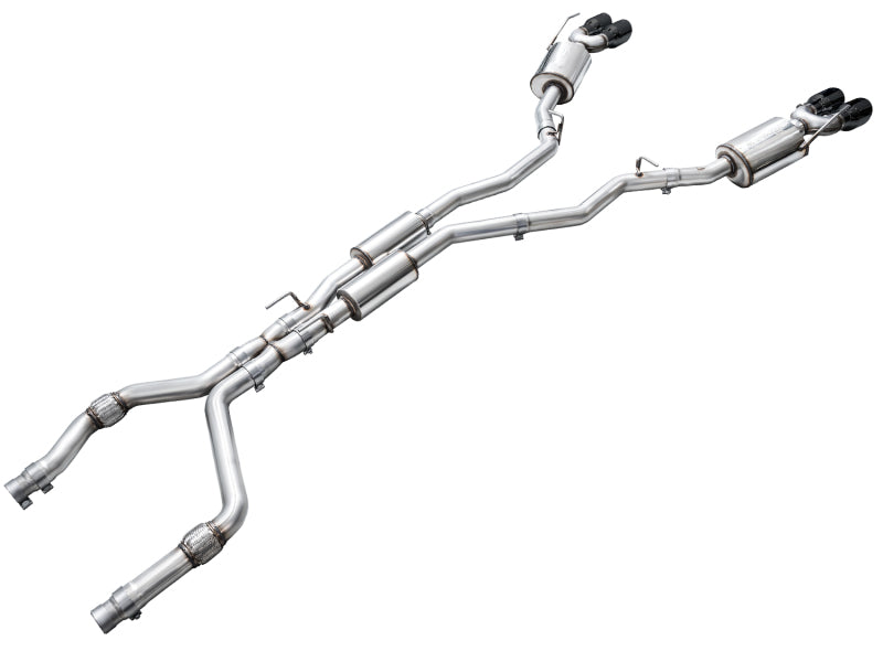 AWE Tuning 2020+ Ford Explorer ST Touring Edition Exhaust w/ Diamond Black Tips 3015-43625 3015-43625 Photo - out of package