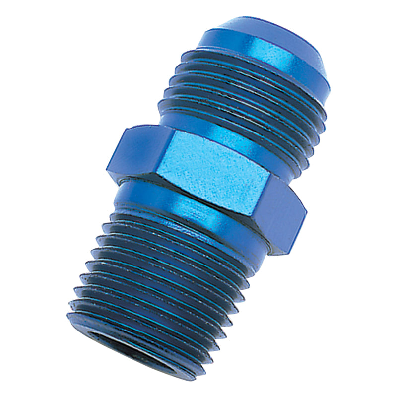 Russell -8 AN Straight Flare To Pipe Adapter (Blue Finish) 660480 Photo - Primary