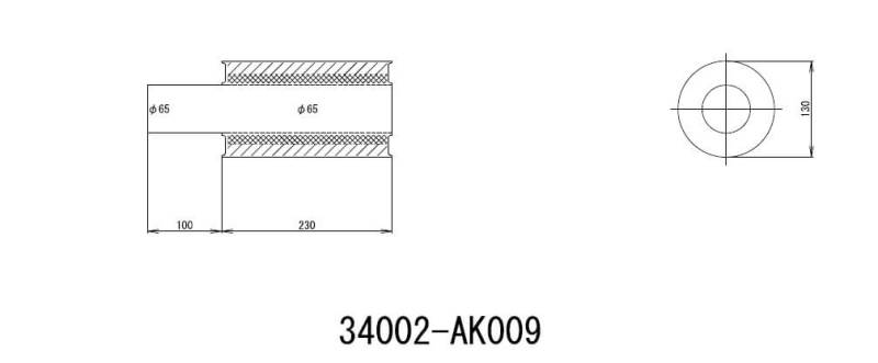 HKS Universal Ex H/M Sus 130-65 W/O Tail (Moo: 8pcs) 34002-AK009 Photo - Primary