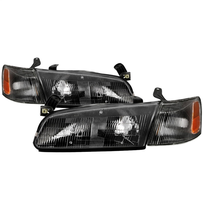 SPYDER xTune 97-99 Toyota Camry 4pc OEM Style Headlights w/Corner Lights - Black (HD-JH-TCAM97-SET-BK) 9042836 9042836 Photo - Primary