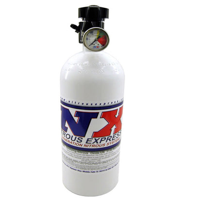 Nitrous Express 15Lb Bottle W/ Lightning 500 Valve (6.89 Dia. X 26.69 Tall) With Gauge 11151 Photo - Primary
