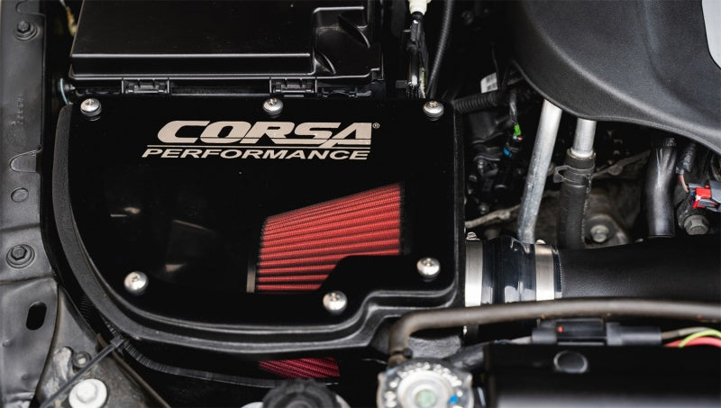 Corsa 12-18 Jeep Wrangler JK 3.6L V6 Closed Box Air Intake w/ DryTech 3D Dry Filter 44412D 44412D Photo - Mounted