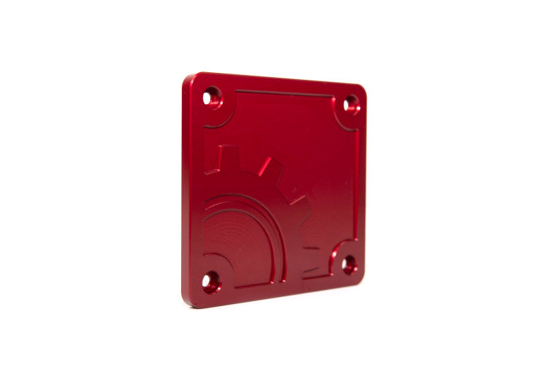 BuiltRight Industries 2020 Jeep Gladiator Bed Plug Plate Cover (Alum) - Red 110016 110016 Photo - Close Up