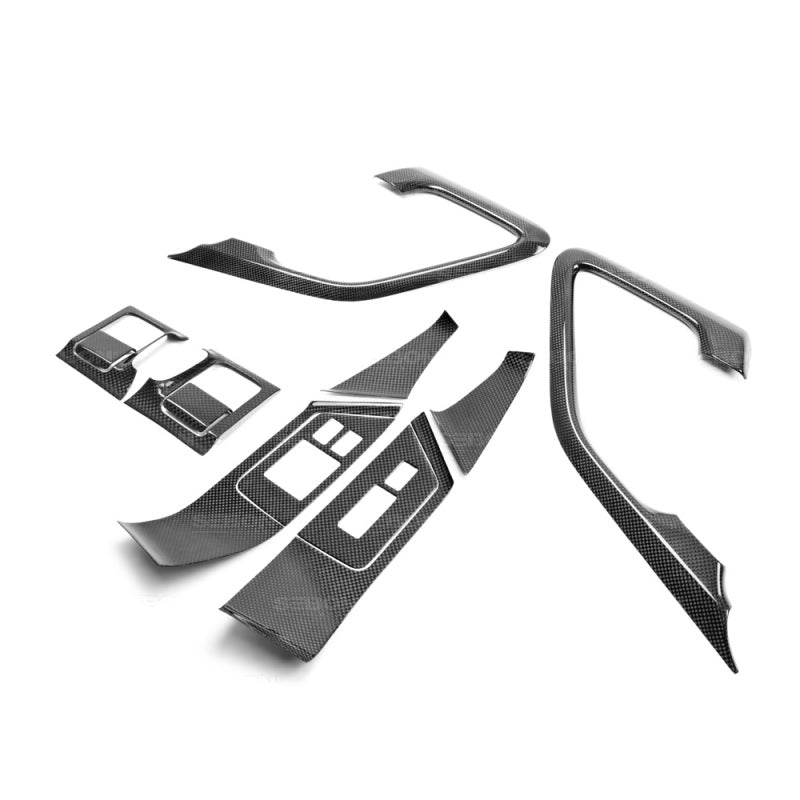 Seibon Carbon Fiber Interior Door Trim Set (12 pcs) Nissan GTR 2009-2014 CFI0910NSGTR-C CFI0910NSGTR-C Photo - Primary