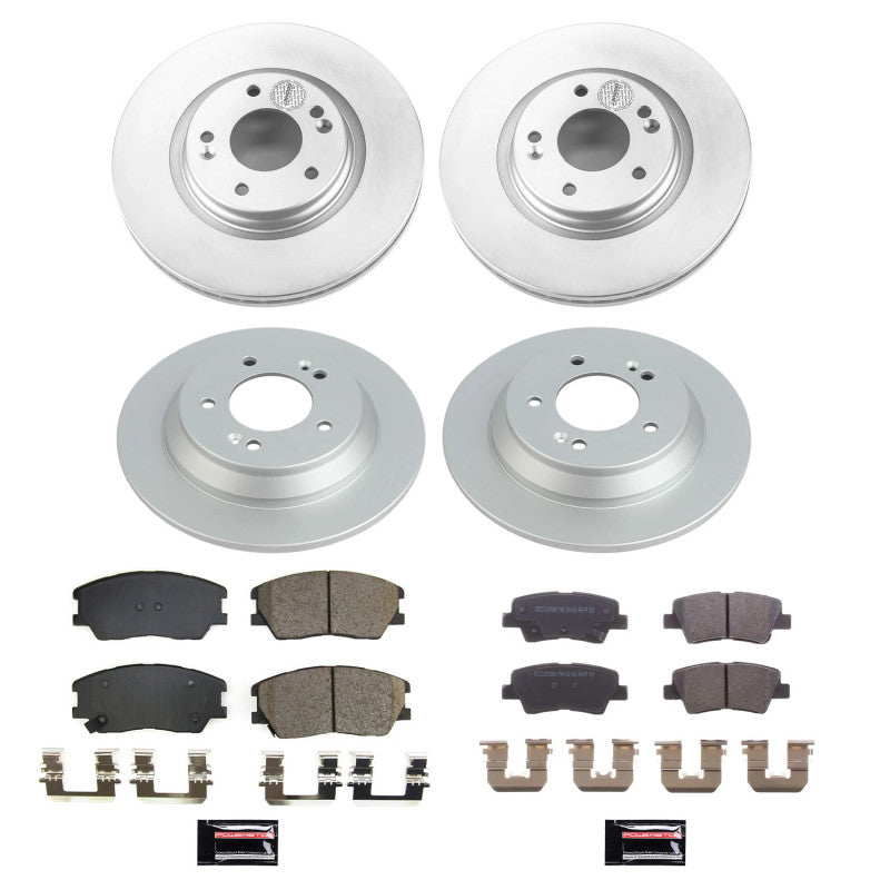 PowerStop Power Stop 20-21 Kia Soul Front & Rear Z17 Coated Brake Kit CRK8695