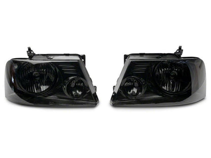 Raxiom 04-08 Ford F-150 Axial Series OEM Style Replacement Headlights- Chrome Housing- Smoked Lens T551342 T551342 Photo - Close Up