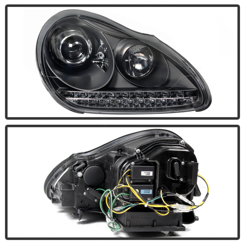 Spyder Porsche Cayenne 03-06 Projector Xenon/HID Model- DRL LED Blk PRO-YD-PCAY03-HID-DRL-BK 5080967 5080967 User 1
