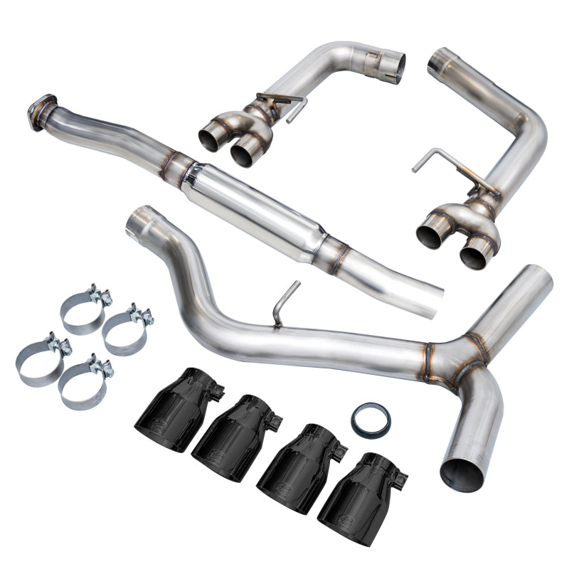 AWE Tuning Subaru WRX/STI VA/GV Sedan Track Edition Exhaust - Diamond Black Tips (102mm) 3020-43066 3020-43066 Photo - out of package