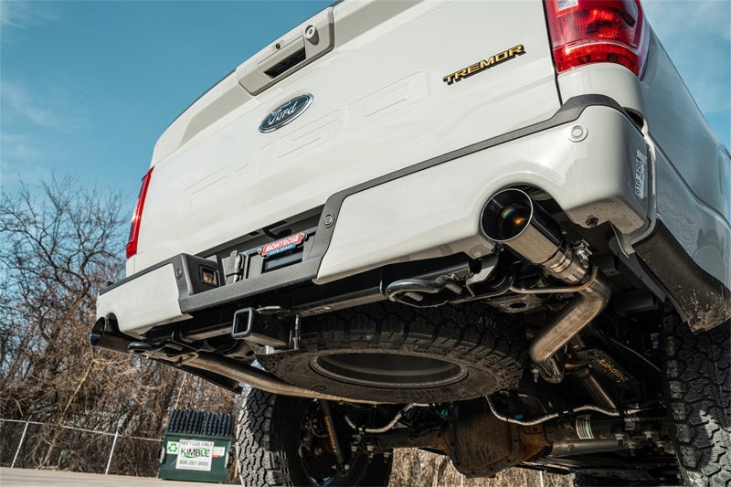 CORSA Performance Corsa 2021-2023 Ford F-150 SuperCrew/5.5ft Bed 3.5L V6 Sport Cat-Back Dual Rear Exit-Black PVD 21185BLK 21185BLK Photo - Mounted
