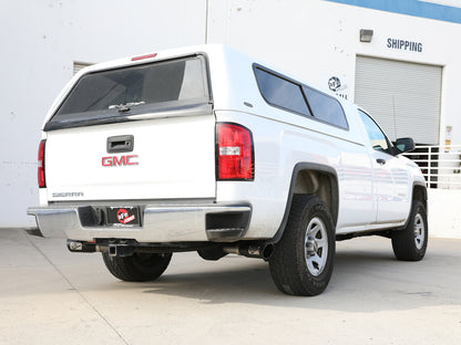 aFe Gemini XV 3in 304 SS Cat-Back Exhaust 09-18 GM Trucks V6-4.3/V8-4.8/5.3L w/ Black Tips 49-34131-B 49-34131-B Photo - Mounted