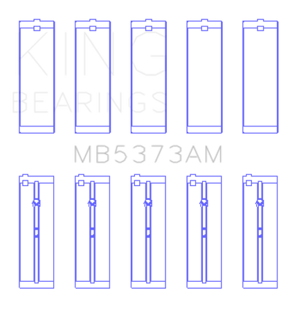 King Engine Bearings Nissan Ga14DE/Ga16DE/Qg18DE (Size +0.25mm) Main Bearing Set MB5373AM0.25 MB5373AM0.25 Photo - Primary