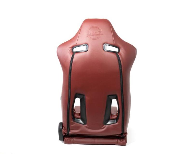 NRG "The Arrow"  Sports Vinyl Seat Maroon w/ Maroon Stitch plus Pressed RSC-810MAR L/R User 1