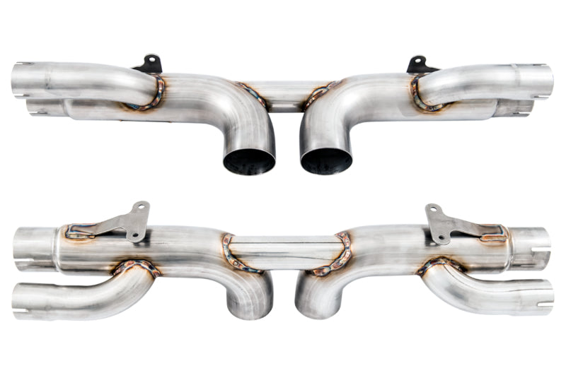 AWE Tuning Porsche 991 GT3 / RS Center Muffler Delete - Diamond Black Tips 3010-33044 3010-33044 Photo - out of package