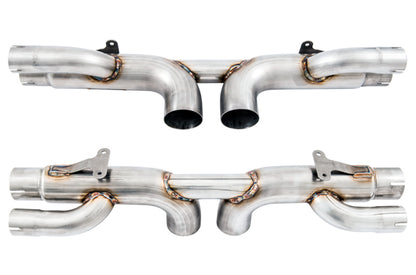 AWE Tuning Porsche 991 GT3 / RS Center Muffler Delete - Diamond Black Tips 3010-33044 3010-33044 Photo - out of package