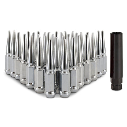 Mishimoto Mishimoto Steel Spiked Lug Nuts M14 x 1.5 32pc Set Chrome MMLG-SP1415-32CH MMLG-SP1415-32CH Photo - Primary
