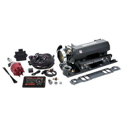 Edelbrock Pro Flo 4 Fuel Inject Kit XT Seq Port SBC 429/460 1986 625 Max HP 35 LbHr Injectors Black 35813 35813 Photo - Primary
