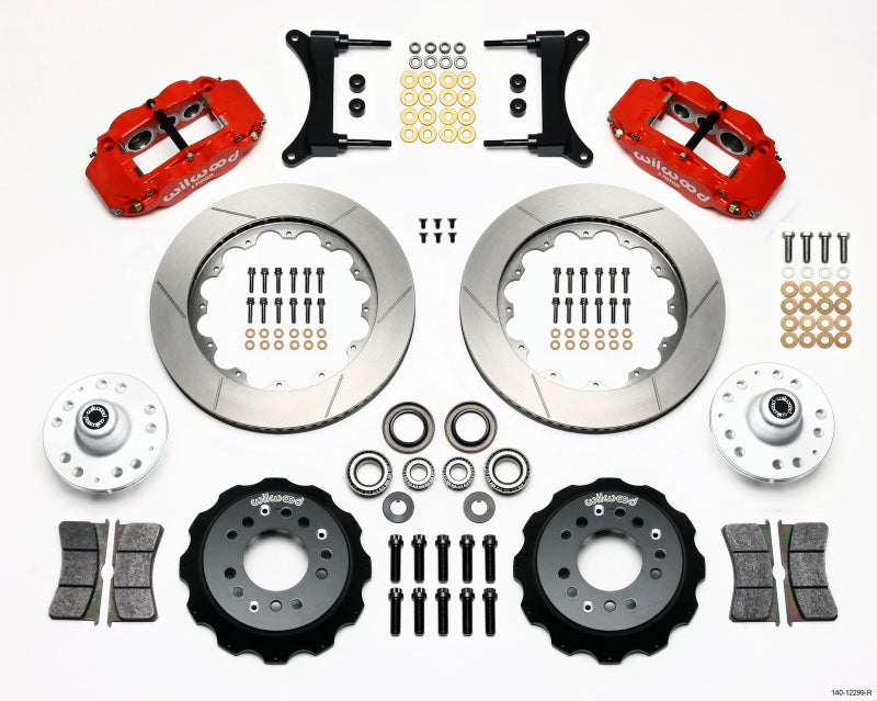 Wilwood Narrow Superlite 6R Front Hub Kit 14.00in Red 79-87 GM G Body 140-12299-R 140-12299-R Photo - Primary