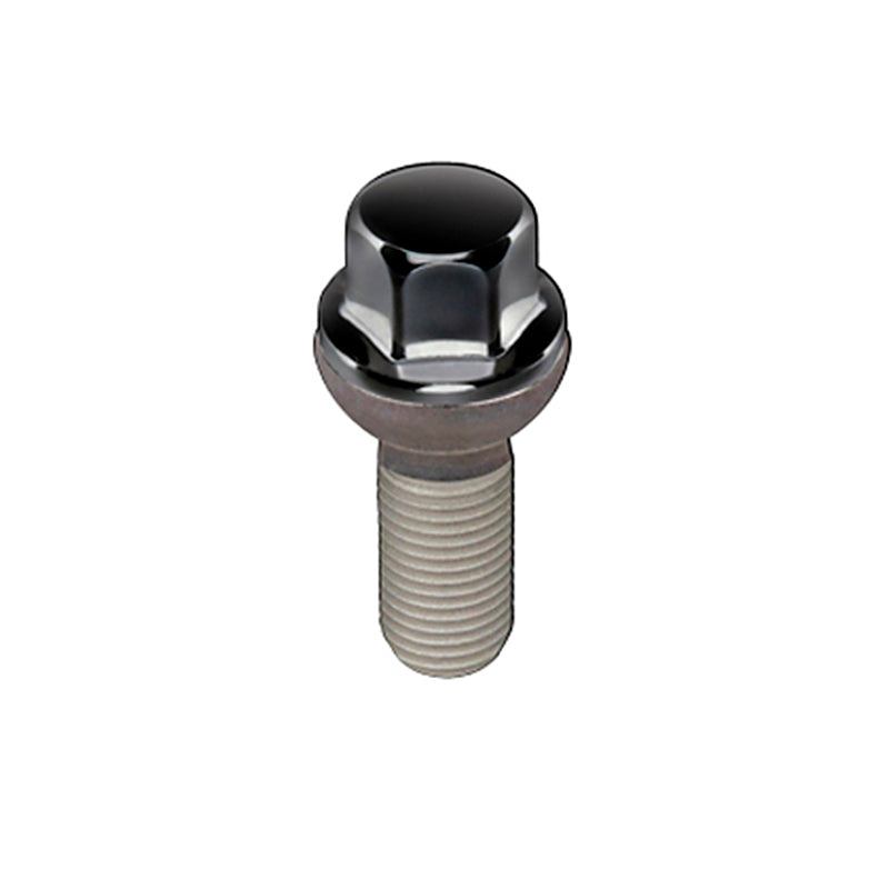 McGard Hex Lug Bolt (Radius Seat) M14X1.5 / 17mm Hex / 28.1mm Shank Length (Box of 50) - Black 69820BK 69820BK Photo - Primary