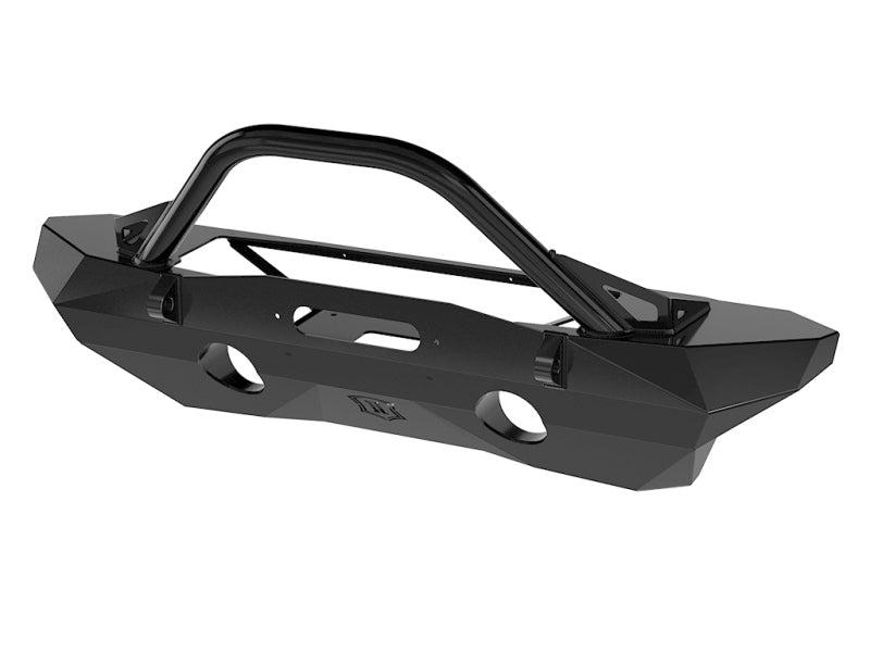 ICON 07-18 Jeep Wrangler JK Pro Series Mid Width Front Recessed Winch Bumper w/Bar/Tabs 25234 25234 Photo - Primary