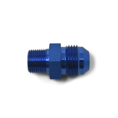 Russell -6 AN Straight Flare To Pipe Adapter (Blue Finish) 660440 Photo - out of package