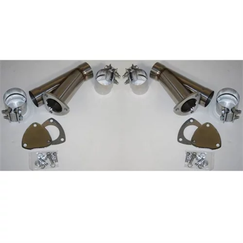 Granatelli Motor Sports Granatelli 3.5in Stainless Steel Manual Dual Exhaust Cutout Kit w/Slip Fit & Band Clamp 305535D 305535D Photo - Primary