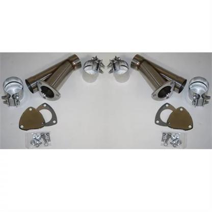 Granatelli Motor Sports Granatelli 5.0in Stainless Steel Manual Dual Exhaust Cutout Kit w/Slip Fit & Band Clamps 305550D 305550D Photo - Primary