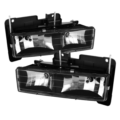 SPYDER Xtune Chevy Suburban 88-98 Crystal Headlights Black HD-JH-CCK88-BK 5069443 5069443 Photo - Primary