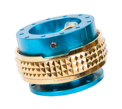 NRG Quick Release Kit - Pyramid Edition - New Blue Body / Chrome Gold Pyramid Ring SRK-210NB/CG SRK-210NB/CG Photo - Primary