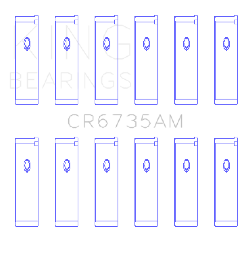 King Engine Bearings King Mitsubishi 6G74 3000GT/Dodge Stealth (Size 0.75) Performance Rod Bearing Set CR6735AM0.75 CR6735AM0.75 Photo - Primary