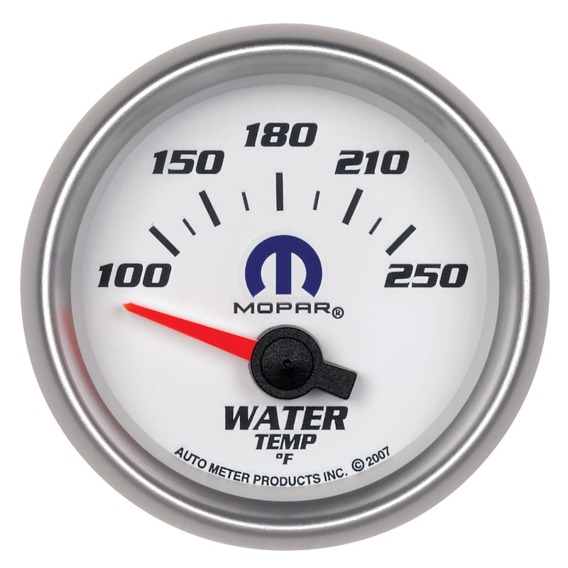 Autometer Mopar 52.4mm SSE 100-250 Degree F Water Temperature Gauge 880030 880030 Photo - Primary