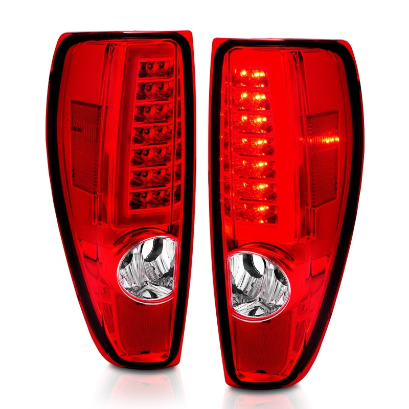 ANZO 2004-2012 Chevrolet Colorado/ GMC Canyon LED Tail Lights w/ Light Bar Chrome Housing Red/Clear 311384 311384 Photo - Unmounted