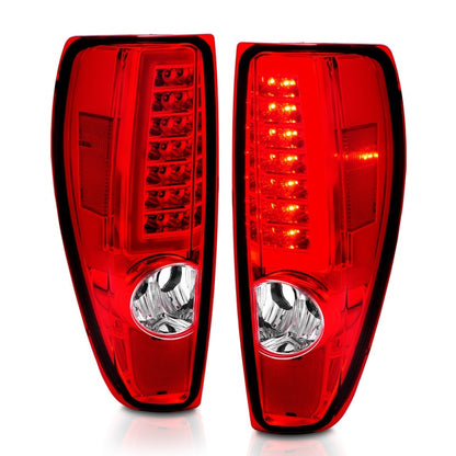 ANZO 2004-2012 Chevrolet Colorado/ GMC Canyon LED Tail Lights w/ Light Bar Chrome Housing Red/Clear 311384 311384 Photo - Unmounted