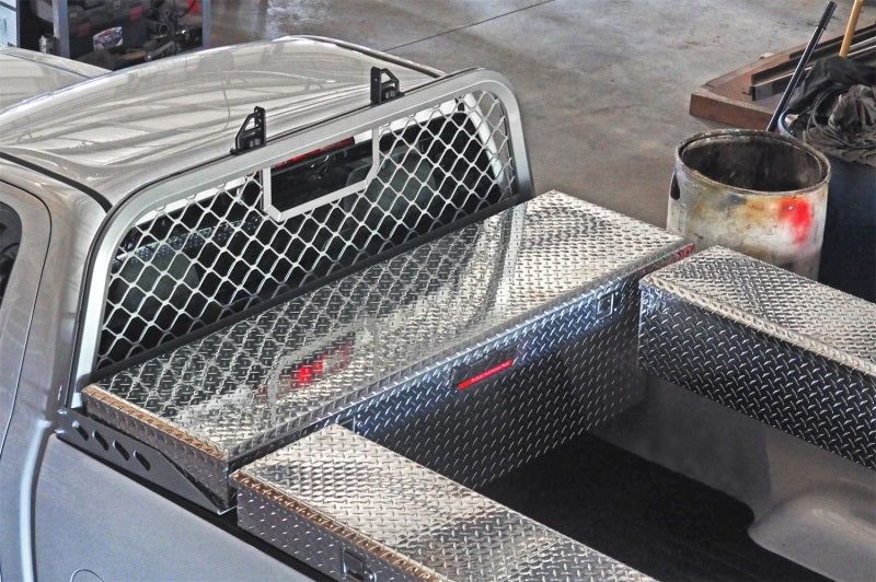 Dee Zee Deezee Universal Aluminum Front Truck Cargo Management Cab Rack Silver Mesh DZ95050R DZ95050R Photo - Mounted