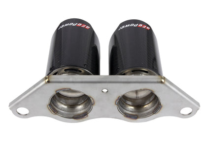 aFe Power Mach Force Xp 4in 304 SS Bolt-On Exhaust Tips Carbon Fiber 14-19 Porsche 911 GT3 3.8L/4.0L 49C36435-C 49C36435-C Photo - Unmounted