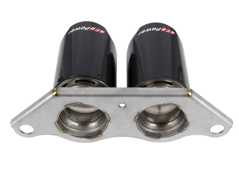 aFe Power Mach Force Xp 4in 304 SS Bolt-On Exhaust Tips Carbon Fiber 14-19 Porsche 911 GT3 3.8L/4.0L 49C36435-C 49C36435-C Photo - Unmounted
