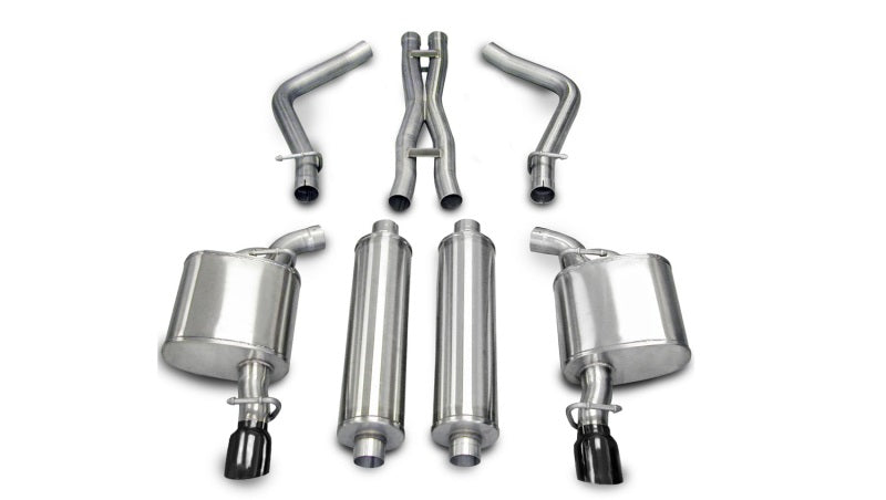 Corsa Performance 05-10 Dodge Charger R/T 5.7L V8 Black Xtreme Cat-Back Exhaust 14439BLK Photo - Primary