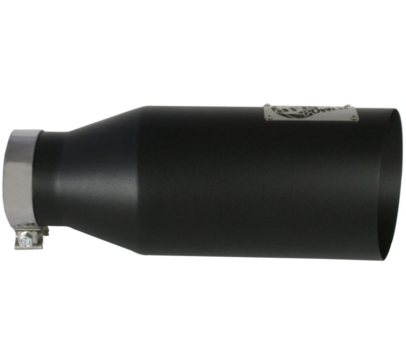 aFe MACH Force-Xp 4in 409 Stainless Steel Exhaust Tip - 4 In x 7 Out x 18 49-92023-B Photo - Unmounted