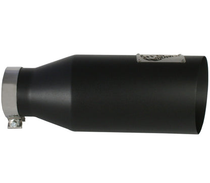 aFe MACH Force-Xp 4in 409 Stainless Steel Exhaust Tip - 4 In x 7 Out x 18 49-92023-B Photo - Unmounted