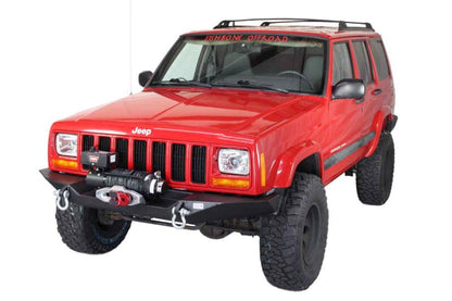 Fishbone Offroad Cherokee XJ Front Winch Bumper W/O Grille Guard Bullhead Steel - Blk Txtrd Pwdrcoat FB22059 FB22059 Photo - lifestyle view