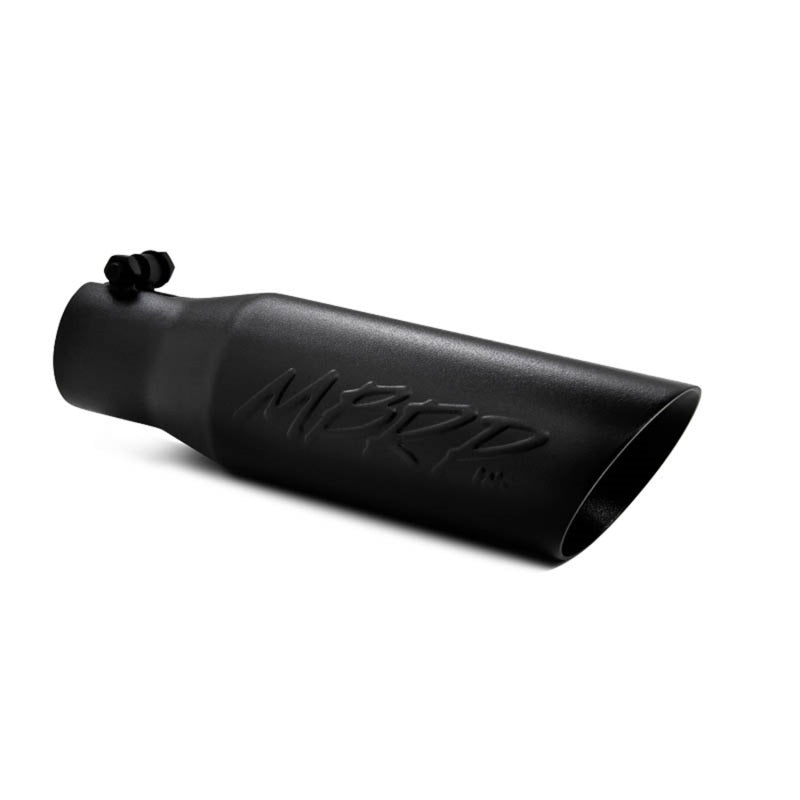 MBRP Universal Tip 3.5 O.D. Dual Wall Angled 2.5 inlet 12 length T5106BLK Photo - Primary