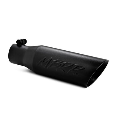 MBRP Universal Tip 3.5 O.D. Dual Wall Angled 2.5 inlet 12 length T5106BLK Photo - Primary
